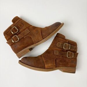 Born Moraga Suede Leather Bootie Brown